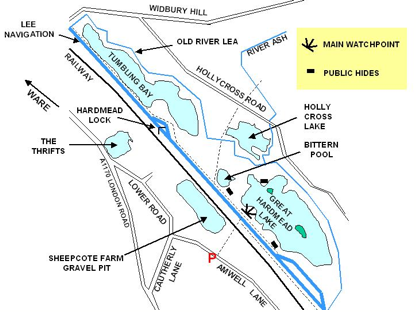 Amwell nature Reserve Map