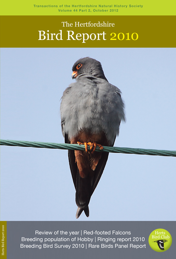 Hertfordshire Bird Report 2010 cover